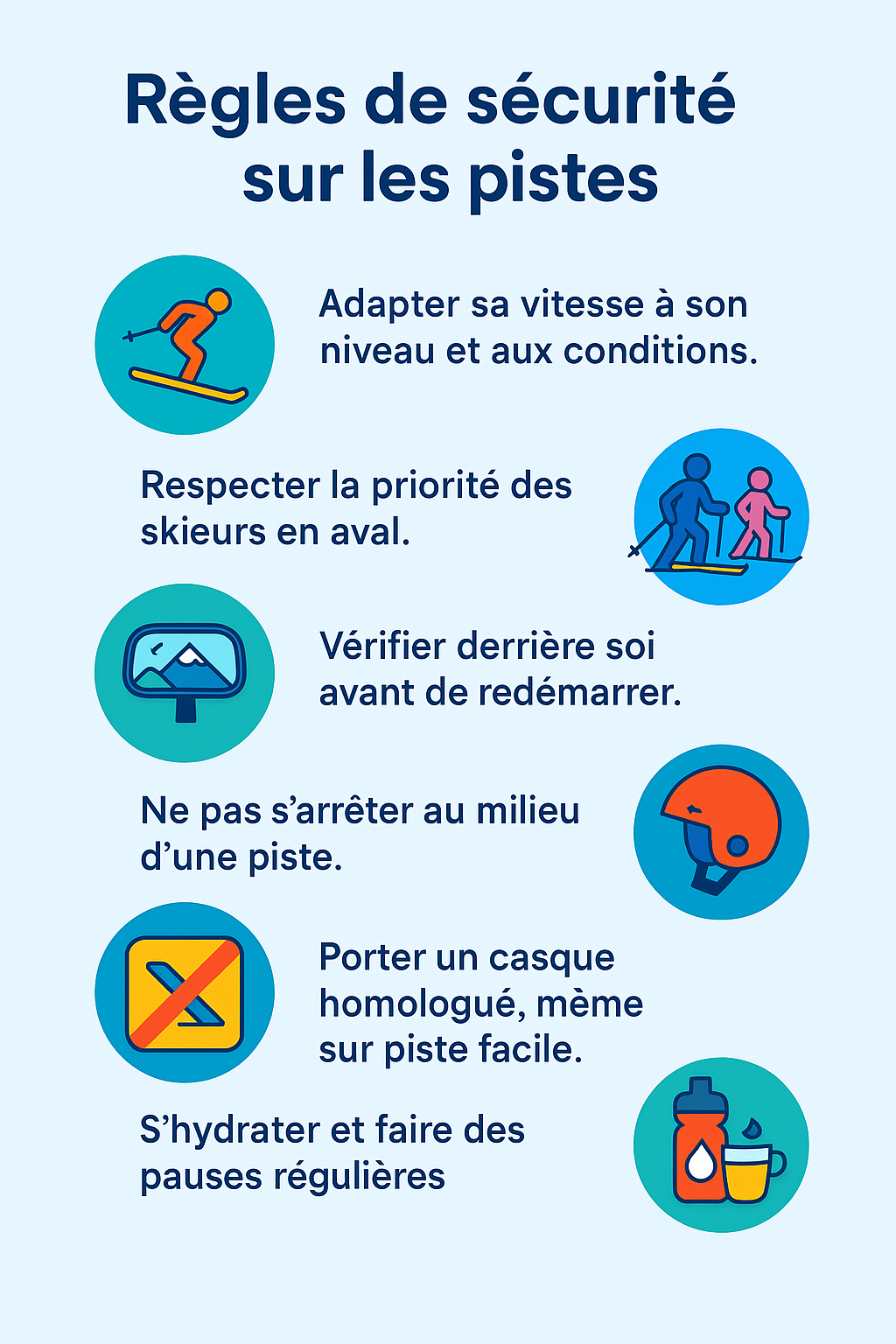 Quelles règles de sécurité respecter dès le départ ?